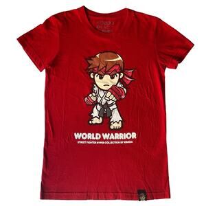 Kineda Boy’s Short Sleeve T-shirt size S,Red,Street Fighter World Warrior Capcom